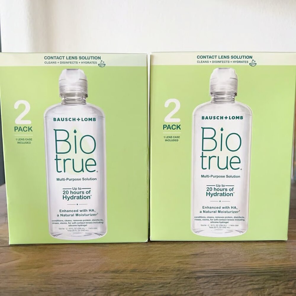 2x 2pack BAUSCH + LOMB Biotrue Multi-Purpose Contact Solution 10oz